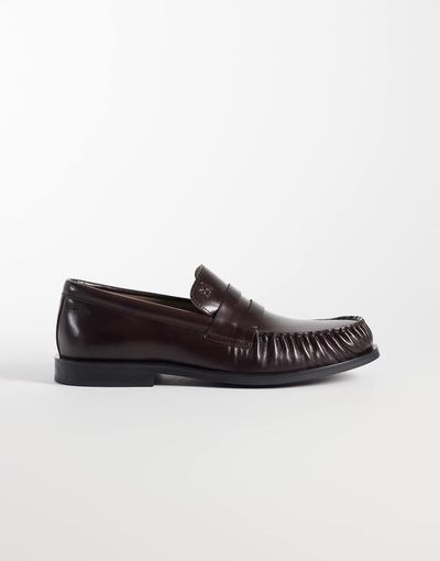 Calvin Klein Calvin Klein leather loafers in burgundy-Red