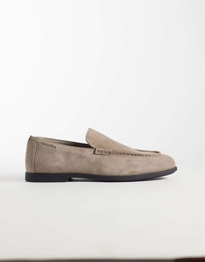 Calvin Klein Calvin Klein leather loafers in khaki-Green