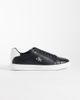 Calvin Klein Calvin Klein leather low profile cupsole sneakers in black - 1