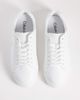 Calvin Klein Calvin Klein leather low profile cupsole sneakers in white - 2
