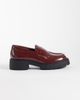 Calvin Klein Calvin Klein leather patent chunky loafer in burgundy-Brown - 1