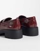 Calvin Klein Calvin Klein leather patent chunky loafer in burgundy-Brown - 3