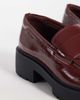 Calvin Klein Calvin Klein leather patent chunky loafer in burgundy-Brown - 4