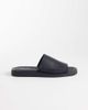 Calvin Klein Calvin Klein leather slides with debossed logo in black - 3