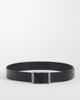 Calvin Klein Calvin Klein leather square buckle 35mm belt in brown-Black - 1