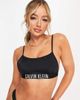 Calvin Klein Calvin Klein logo bralette bikini top in black - 1