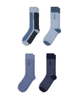 Calvin Klein Calvin Klein Logo Crew Socks, Pack of 4
