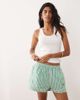 Calvin Klein Calvin Klein logo poplin track shorts in green stripe - 2