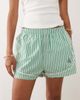 Calvin Klein Calvin Klein logo poplin track shorts in green stripe - 4