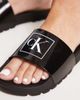 Calvin Klein Calvin Klein logo rubber slides in black - 3