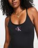 Calvin Klein Calvin Klein logo scoop swimsuit in black - 3