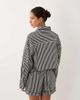 Calvin Klein Calvin Klein long sleeve cropped poplin striped shirt in black - part of a set - 4