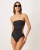 Calvin Klein Calvin Klein Luxe strapless cut out one piece swimsuit in black - 3