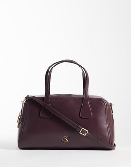 Calvin Klein Calvin Klein medium bowling bag with strap in fudge brown