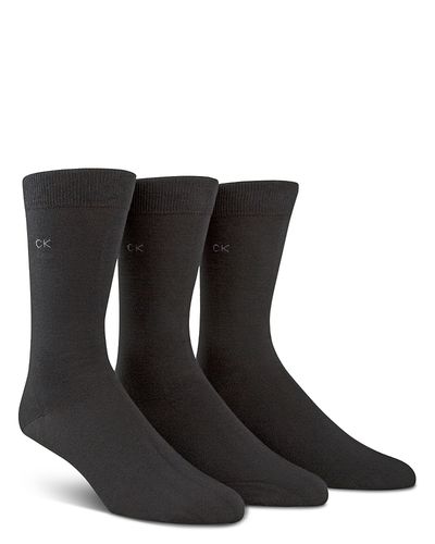 Calvin Klein Calvin Klein Men's Combed Flat Knit Sock, Pack of 3