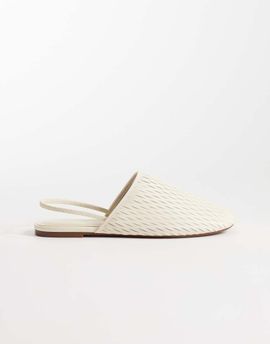 Calvin Klein Calvin Klein mesh slingback pumps in cream-Neutral