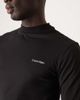 Calvin Klein Calvin Klein micro logo long sleeve mock neck t-shirt in black - 2