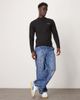 Calvin Klein Calvin Klein micro logo long sleeve mock neck t-shirt in black - 4