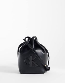 Calvin Klein Calvin Klein mini crossbody bucket bag with bold logo in black