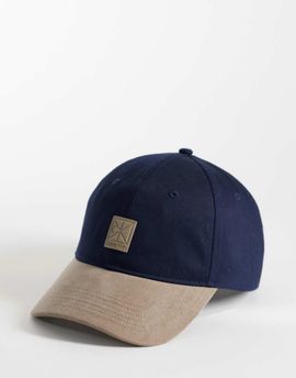 Calvin Klein Calvin Klein mixed color block cap in dark blue and beige