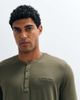 Calvin Klein Calvin Klein Modal long sleeve henley T-shirt in olive-Green - 4