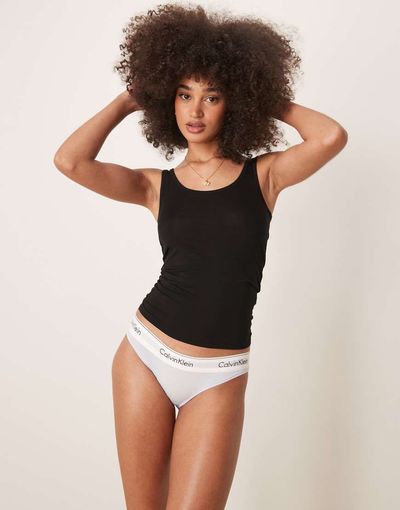 Calvin Klein Calvin Klein modern cotton logo waistband bikini brief in light blue