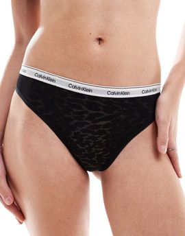 Calvin Klein Calvin Klein modern logo lace brazilian brief in black