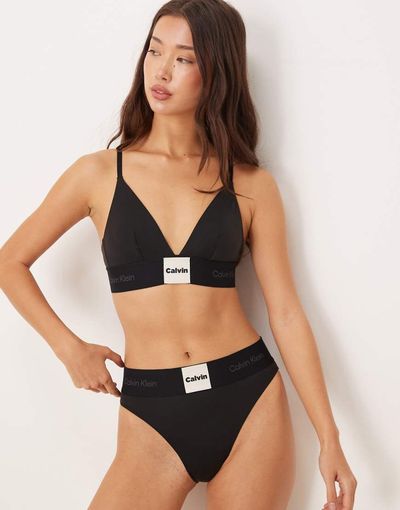 Calvin Klein Calvin Klein Modern Logo patch bikini briefs in black