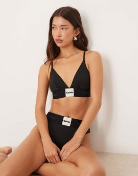 Calvin Klein Calvin Klein Modern Logo patch bralet in black