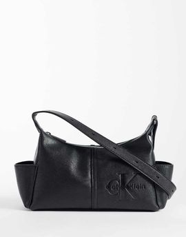 Calvin Klein Calvin Klein monologo crossbody bag with pockets in black