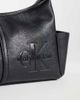 Calvin Klein Calvin Klein monologo crossbody bag with pockets in black - 3