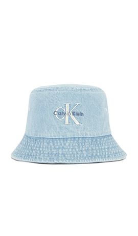 Calvin Klein Calvin Klein Monologo Embroidery Denim Bucket Hat