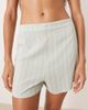 Calvin Klein Calvin Klein pajama shorts in sage green stripes-Gray - 2