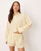 Calvin Klein Calvin Klein poplin track shorts in buttermilk stripe, part of a set-Neutral - 1