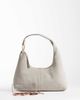 Calvin Klein Calvin Klein premium suede slouchy shoulder bag with gold trim in beige-Gray - 2