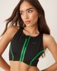 Calvin Klein Calvin Klein racerback bikini top in black and green - 2