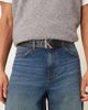 Calvin Klein Calvin Klein real leather belt with silver buckle in black - 1