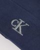 Calvin Klein Calvin Klein rib knit beanie with fine logo in blue - 3