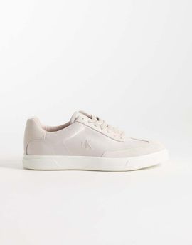 Calvin Klein Calvin Klein satin mix cupsole sneakers in gray