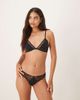 Calvin Klein Calvin Klein Sensual Stretch lace thong in black - 3