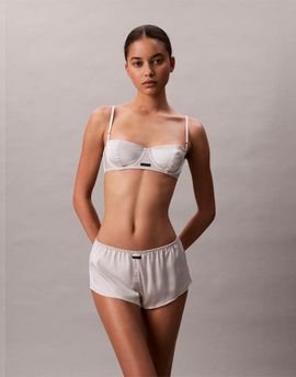 Calvin Klein Calvin Klein sexy satin balconette bra in white
