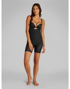 Calvin Klein Calvin Klein Shapewear firm sculpted stay put mesh shorts bodysuit in black