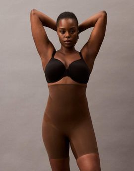 Calvin Klein Calvin Klein Shapewear firm sculpted stay put stretch tummy shorts in brown