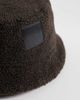 Calvin Klein Calvin Klein sherpa bucket hat with patch logo in chocolate brown - 2