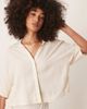Calvin Klein Calvin Klein shirt and short pajama set in cream-Multi - 4