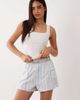 Calvin Klein Calvin Klein shorts in pale blue and beige stripes-Gray - 1