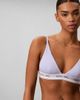 Calvin Klein Calvin Klein signature logo lightly lined triangle bra in lilac-Purple - 1
