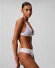 Calvin Klein Calvin Klein signature logo lightly lined triangle bra in lilac-Purple - 2