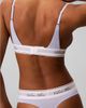 Calvin Klein Calvin Klein signature logo lightly lined triangle bra in lilac-Purple - 3
