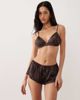 Calvin Klein Calvin Klein Signature Satin tap shorts in brown animal print - 1